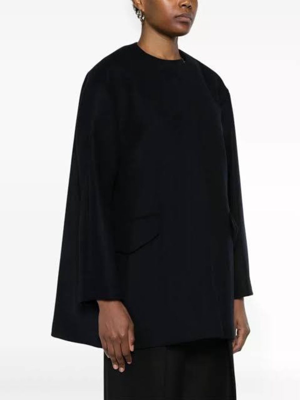 Theory Melton Cape, crafted from a recycled wool blend